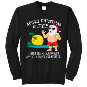 Christmas In July Pool Party Santa Vacation Gift Sweatshirt