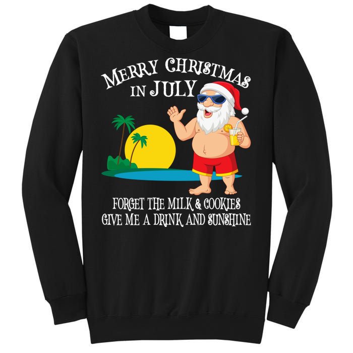 Christmas In July Pool Party Santa Vacation Gift Sweatshirt