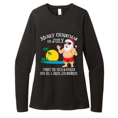 Christmas In July Pool Party Santa Vacation Gift Womens CVC Long Sleeve Shirt