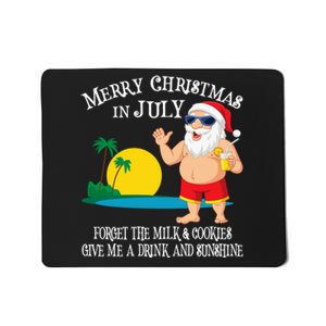 Christmas In July Pool Party Santa Vacation Gift Mousepad