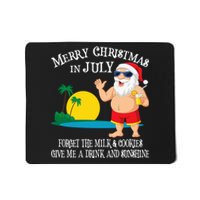 Christmas In July Pool Party Santa Vacation Gift Mousepad