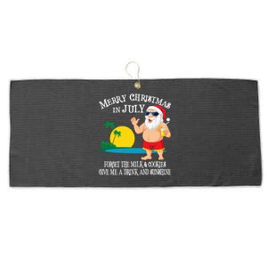 Christmas In July Pool Party Santa Vacation Gift Large Microfiber Waffle Golf Towel