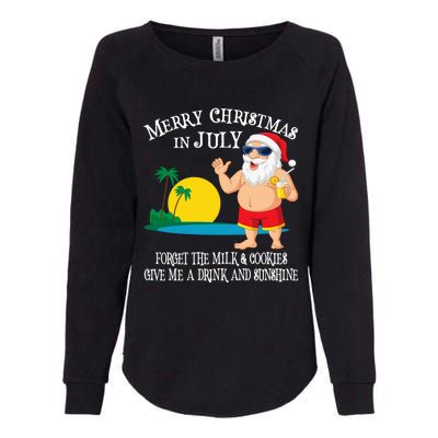 Christmas In July Pool Party Santa Vacation Gift Womens California Wash Sweatshirt