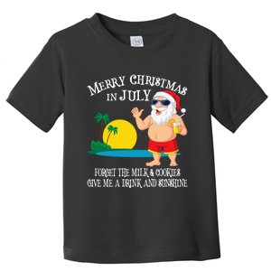 Christmas In July Pool Party Santa Vacation Gift Toddler T-Shirt