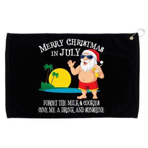 Christmas In July Pool Party Santa Vacation Gift Grommeted Golf Towel