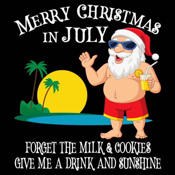 Christmas In July Pool Party Santa Vacation Gift Zip Tote Bag