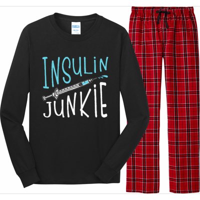 Cool Insulin Junkie Funny Diabetes Awareness Gift Long Sleeve Pajama Set