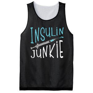 Cool Insulin Junkie Funny Diabetes Awareness Gift Mesh Reversible Basketball Jersey Tank