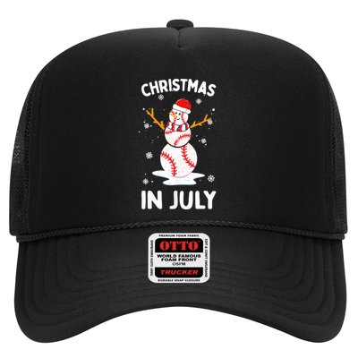 Christmas In July Funny Baseball Snowman Trucker Hat