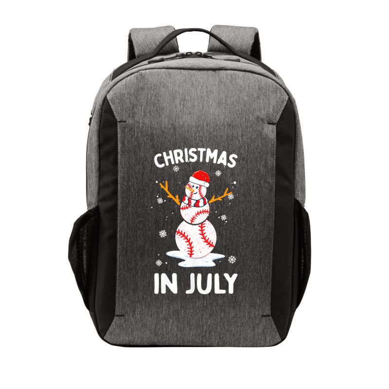 Christmas In July Funny Baseball Snowman Vector Backpack