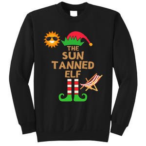 Christmas In July Sun Tanned Elf Summer Beach Vacation Party Sweatshirt