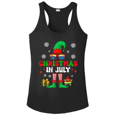 Christmas In July Elf Summer Beach Family Matching Squad Ladies PosiCharge Competitor Racerback Tank