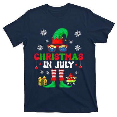 Christmas In July Elf Summer Beach Family Matching Squad T-Shirt