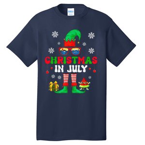 Christmas In July Elf Summer Beach Family Matching Squad Tall T-Shirt