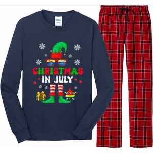 Christmas In July Elf Summer Beach Family Matching Squad Long Sleeve Pajama Set