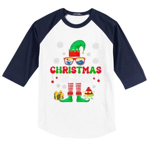 Christmas In July Elf Summer Beach Family Matching Squad Baseball Sleeve Shirt