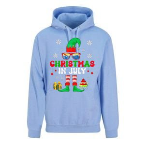 Christmas In July Elf Summer Beach Family Matching Squad Unisex Surf Hoodie