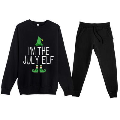 Christmas In July Matching Family Funny I'm The July Elf Premium Crewneck Sweatsuit Set