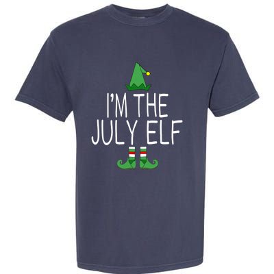 Christmas In July Matching Family Funny I'm The July Elf Garment-Dyed Heavyweight T-Shirt