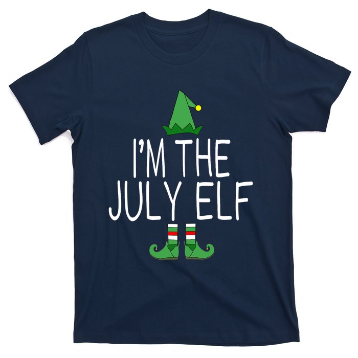 Christmas In July Matching Family Funny I'm The July Elf T-Shirt