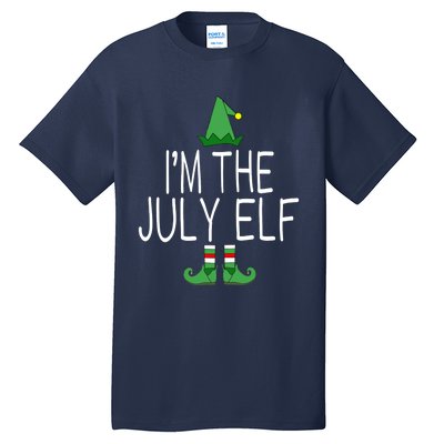 Christmas In July Matching Family Funny I'm The July Elf Tall T-Shirt