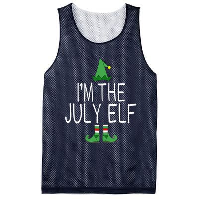 Christmas In July Matching Family Funny I'm The July Elf Mesh Reversible Basketball Jersey Tank