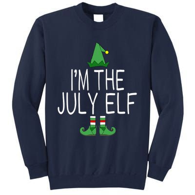 Christmas In July Matching Family Funny I'm The July Elf Tall Sweatshirt