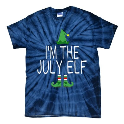 Christmas In July Matching Family Funny I'm The July Elf Tie-Dye T-Shirt