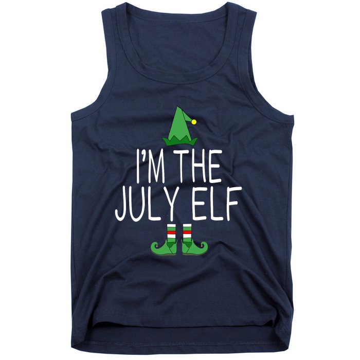 Christmas In July Matching Family Funny I'm The July Elf Tank Top