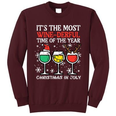 Christmas In July Most Winederful Time Funny Xmas Tall Sweatshirt