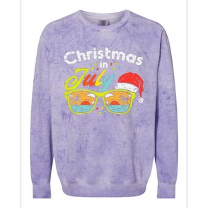 Christmas In July Sunglasses Santa Beach Summer Summer Xmas Colorblast Crewneck Sweatshirt