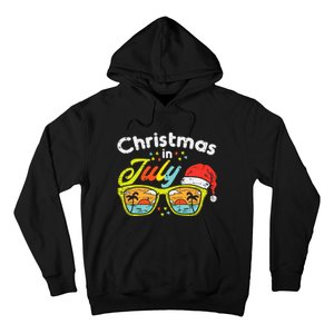 Christmas In July Sunglasses Santa Beach Summer Summer Xmas Hoodie