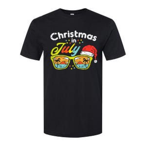 Christmas In July Sunglasses Santa Beach Summer Summer Xmas Softstyle CVC T-Shirt