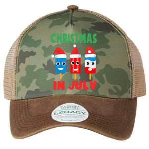 Christmas In July Ice Pops In Santa Hat Legacy Tie Dye Trucker Hat