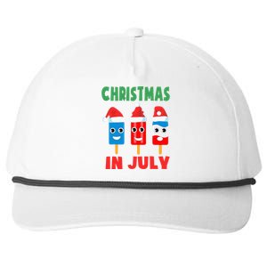 Christmas In July Ice Pops In Santa Hat Snapback Five-Panel Rope Hat