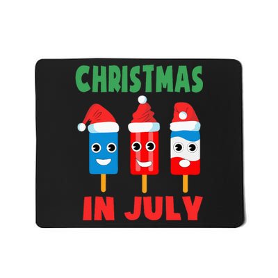 Christmas In July Ice Pops In Santa Hat Mousepad