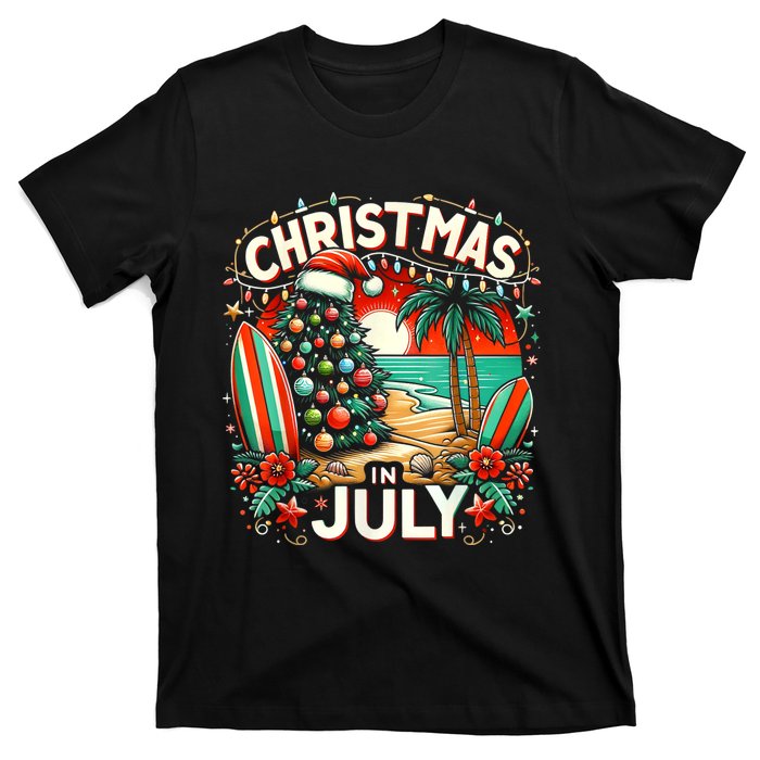 Christmas In July Summer Beach Vacation Xmas T-Shirt