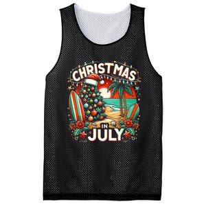 Christmas In July Summer Beach Vacation Xmas Mesh Reversible Basketball Jersey Tank