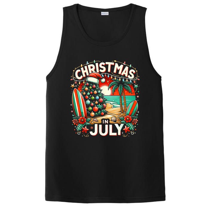 Christmas In July Summer Beach Vacation Xmas PosiCharge Competitor Tank