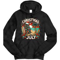 Christmas In July Summer Beach Vacation Xmas Tie Dye Hoodie