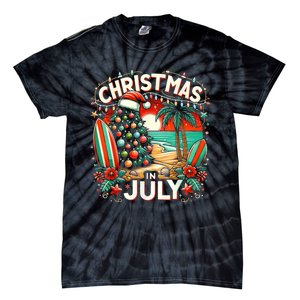 Christmas In July Summer Beach Vacation Xmas Tie-Dye T-Shirt