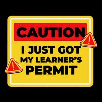 Caution I Just Got My LearnerS Permit Flat Bill Trucker Hat