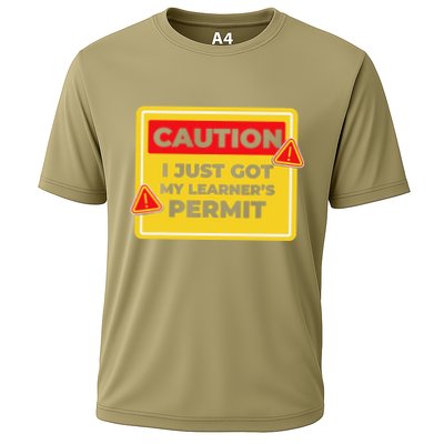 Caution I Just Got My LearnerS Permit Cooling Performance Crew T-Shirt