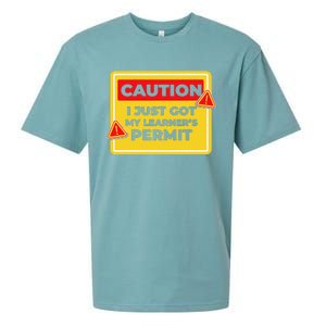 Caution I Just Got My LearnerS Permit Sueded Cloud Jersey T-Shirt