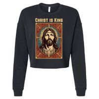 Christ is King Christian Easter Cropped Pullover Crew