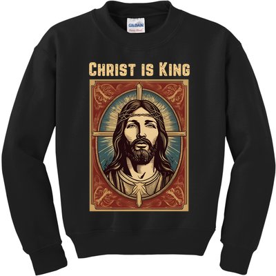 Christ is King Christian Easter Kids Sweatshirt