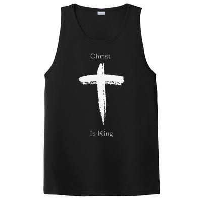 Christ Is King Jesus Christ Christian Usa Cross PosiCharge Competitor Tank