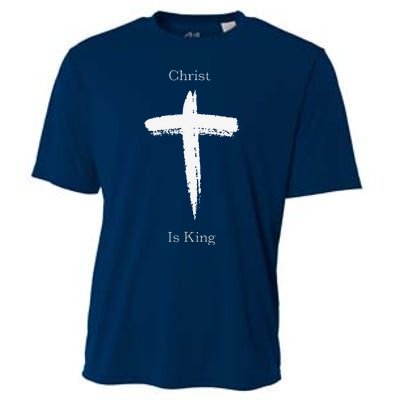 Christ Is King Jesus Christ Christian Usa Cross Cooling Performance Crew T-Shirt