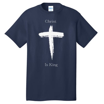 Christ Is King Jesus Christ Christian Usa Cross Tall T-Shirt