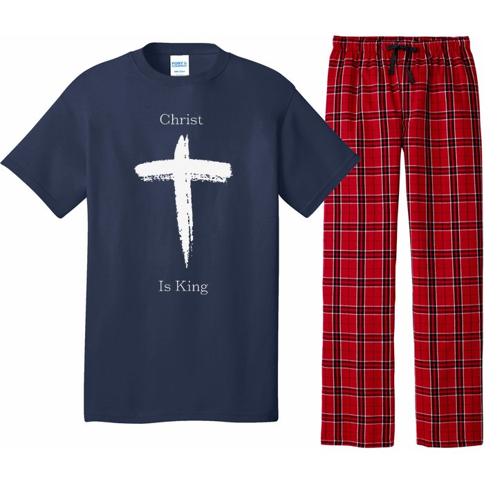 Christ Is King Jesus Christ Christian Usa Cross Pajama Set